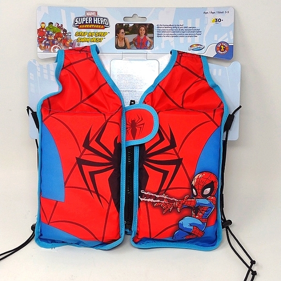 Swimways Marvel Comics Kid's Spiderman Swim Vest 🦺 - Picture 1 of 9